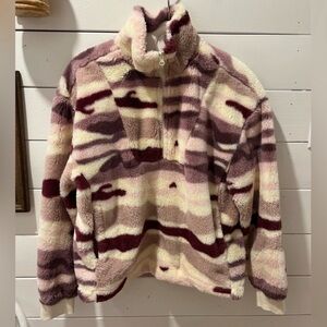 Mountain and Isles No Boundaries High Pile Pullover Jacket Sherpa Top Medium